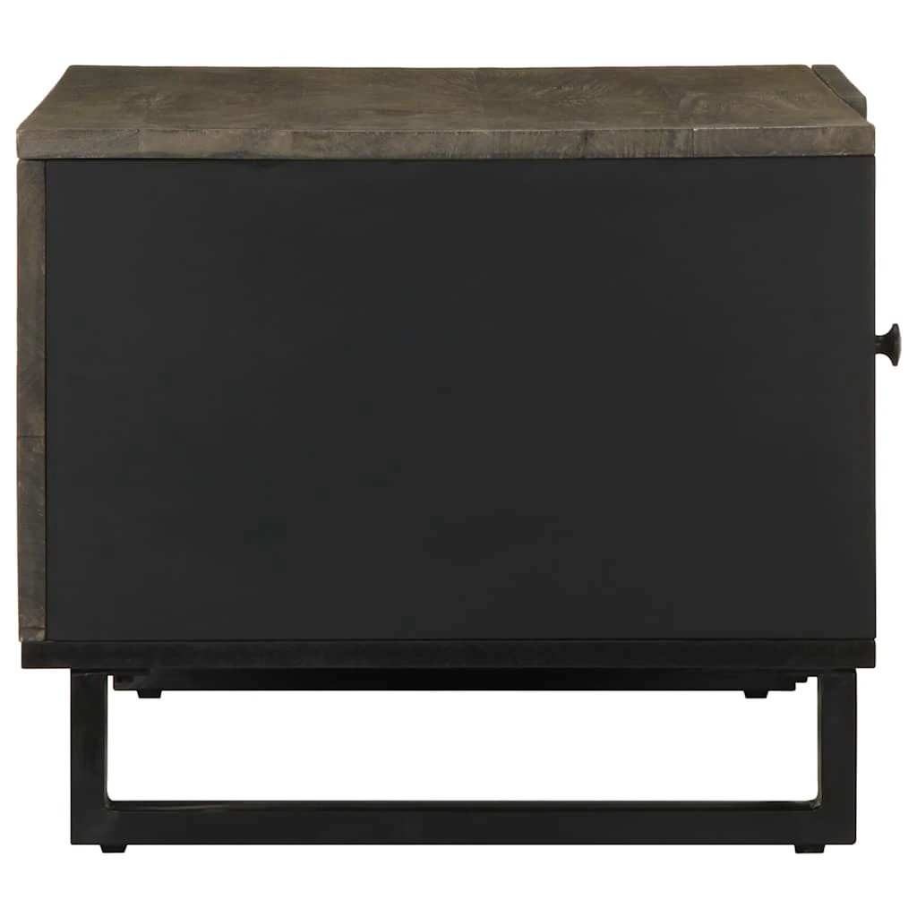 vidaXL VidaXL Coffee Table 80x50x40 cm Solid Mango Wood Black Durable Finish for Living Room - Coffee Table