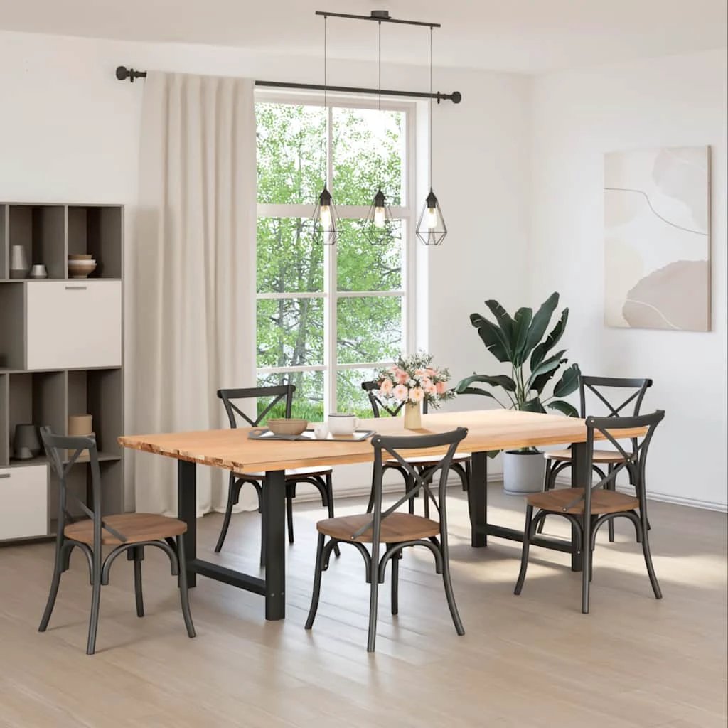 vidaXL vidaXL Black Steel Coffee Table Legs 90x72-73 cm Powder-Coated Heavy-Duty for DIY Tables - Coffee Table