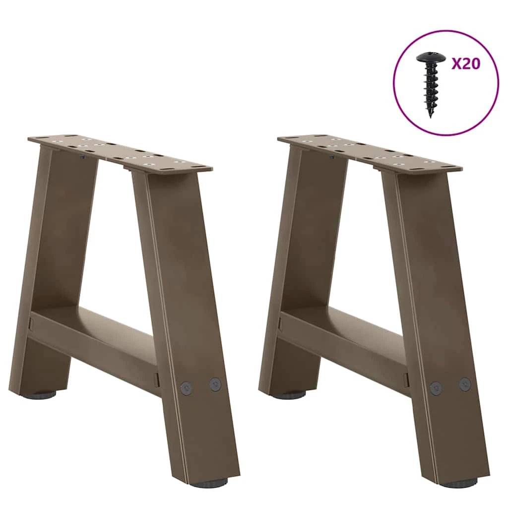 VidaXL A-Shaped Coffee Table Legs 40x30-31 cm Powder-Coated Steel For DIY Tables by vidaXL