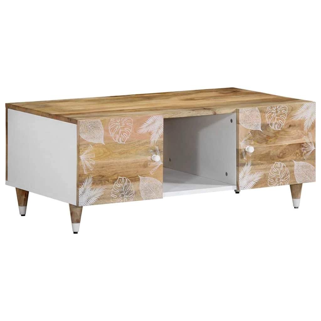 vidaXL VidaXL Coffee Table 100x54x40 Cm Solid Mango Wood Durable Handcrafted Living Room Decor - Coffee Table