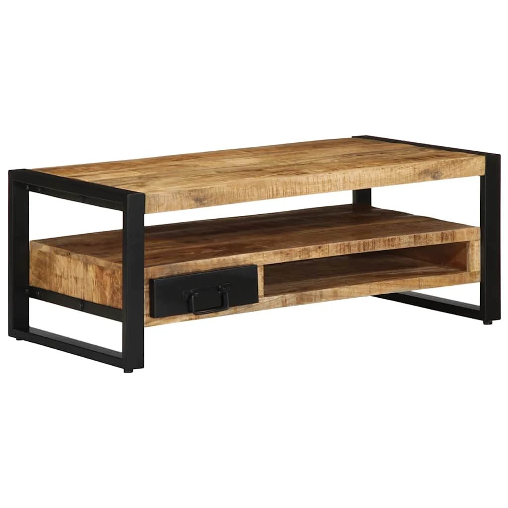 VidaXL Coffee Table 90x50x36 cm Solid Rough Mango Wood Home by vidaXL