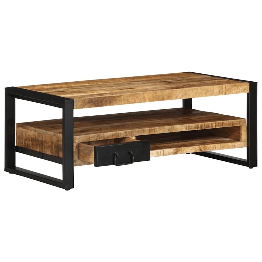 VidaXL Coffee Table 90x50x36 cm Solid Rough Mango Wood Home by vidaXL