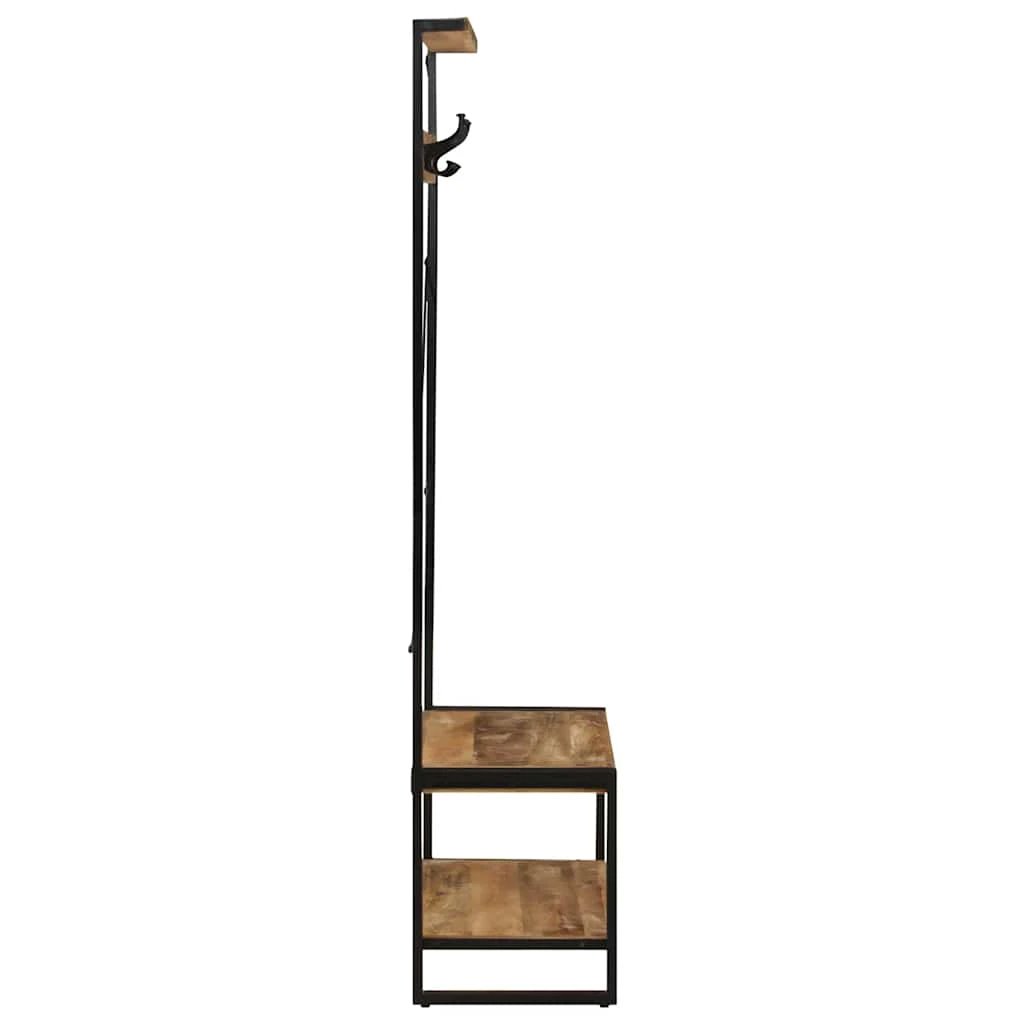 vidaXL VidaXL Clothes Rack 80x40x190 cm Solid Mango Wood Cross Braced Frame For Hallways - Wardrobe