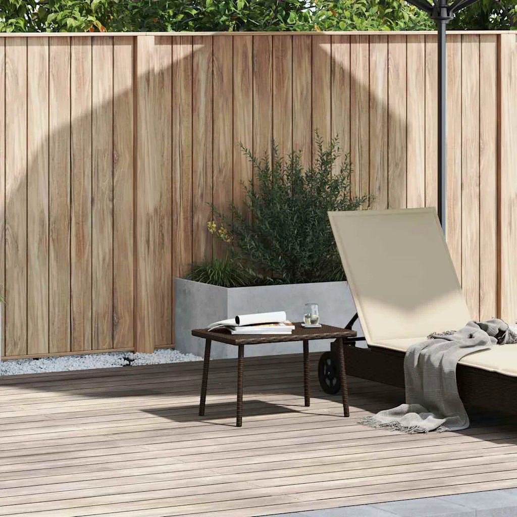 vidaXL vidaXL Garden Coffee Table Rectangular 60x40x37 cm Poly Rattan Weatherproof Outdoor Use - Garden Table