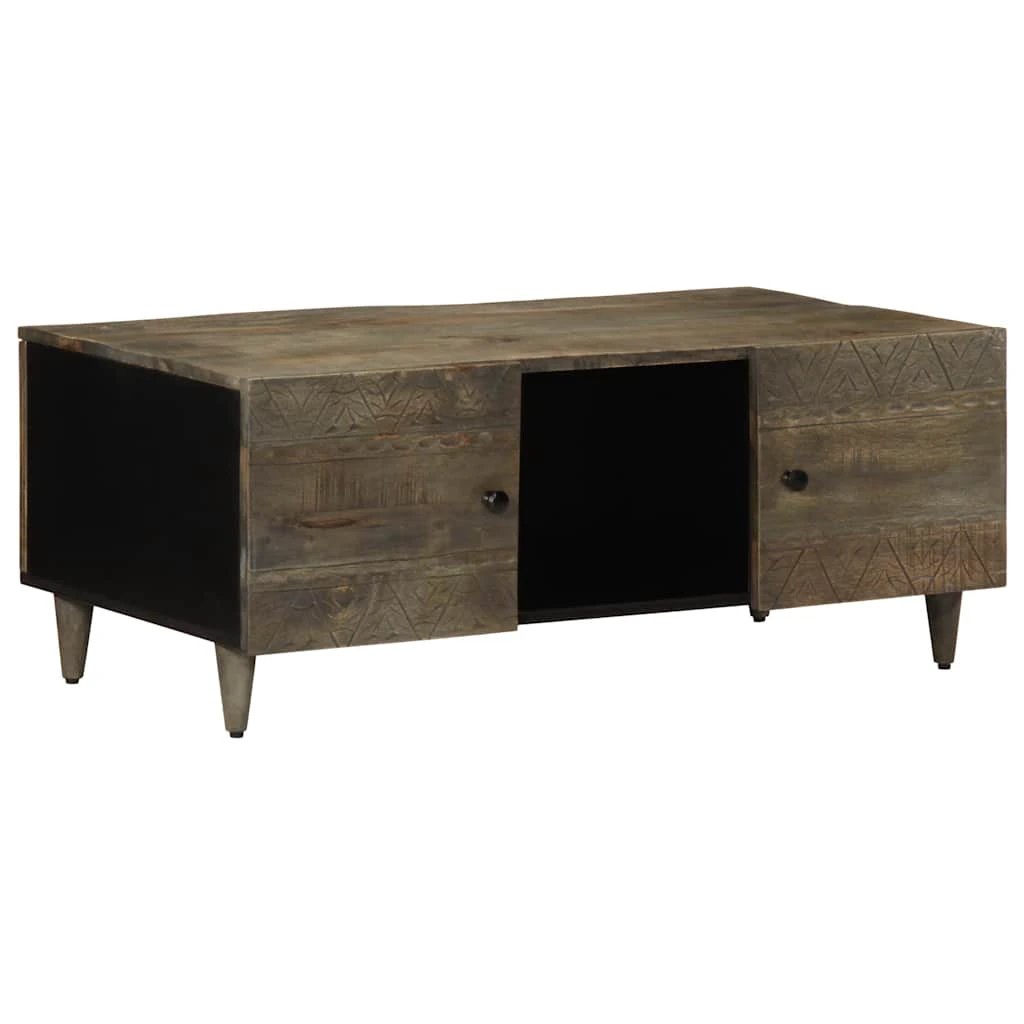 vidaXL VidaXL Coffee Table 100x54x40 Cm Solid Mango Wood Rustic Finish For Living Room Decor - Coffee Table