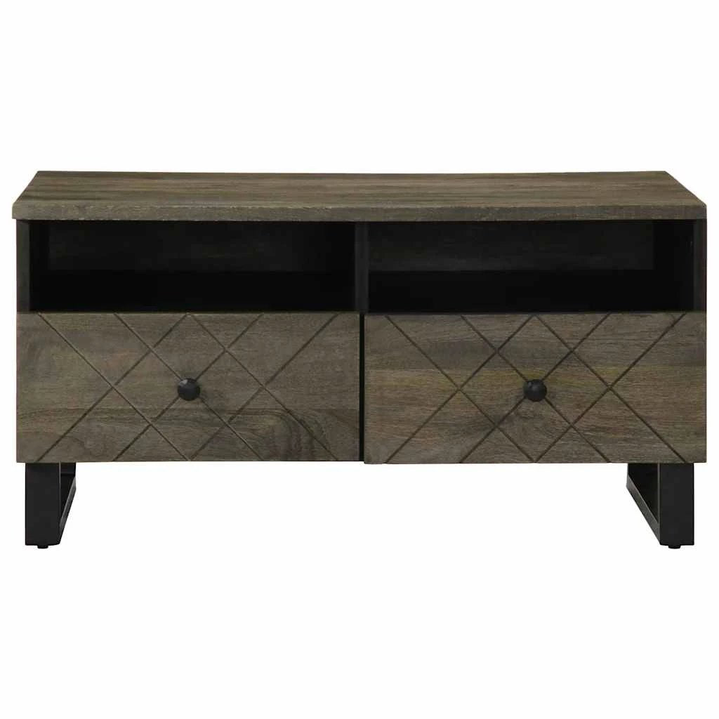 VidaXL Coffee Table 80x54x40 cm Solid Mango Wood Black Finish For Living Room Decor by vidaXL