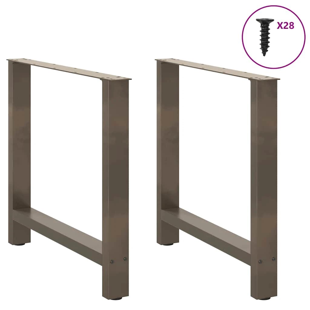 vidaXL VidaXL Coffee Table Legs 80x72-73 cm Powder Coated Steel Two Piece Set for Custom Tables - Coffee Table