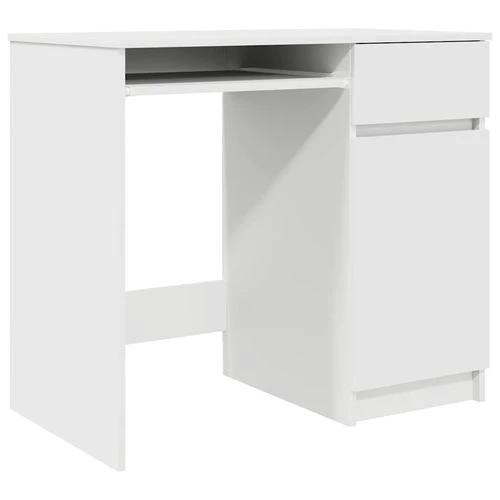 vidaXL vidaXL Desk 86x49x76 cm Engineered Wood with Versatile Storage Solutions for Home Office Use - Desk