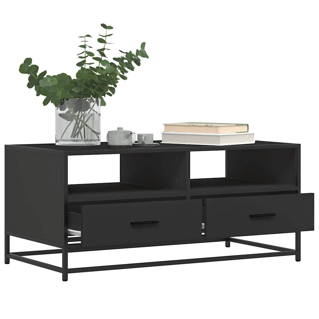VidaXL Coffee Table 100x50x45 CM Wood And Metal Home by vidaXL