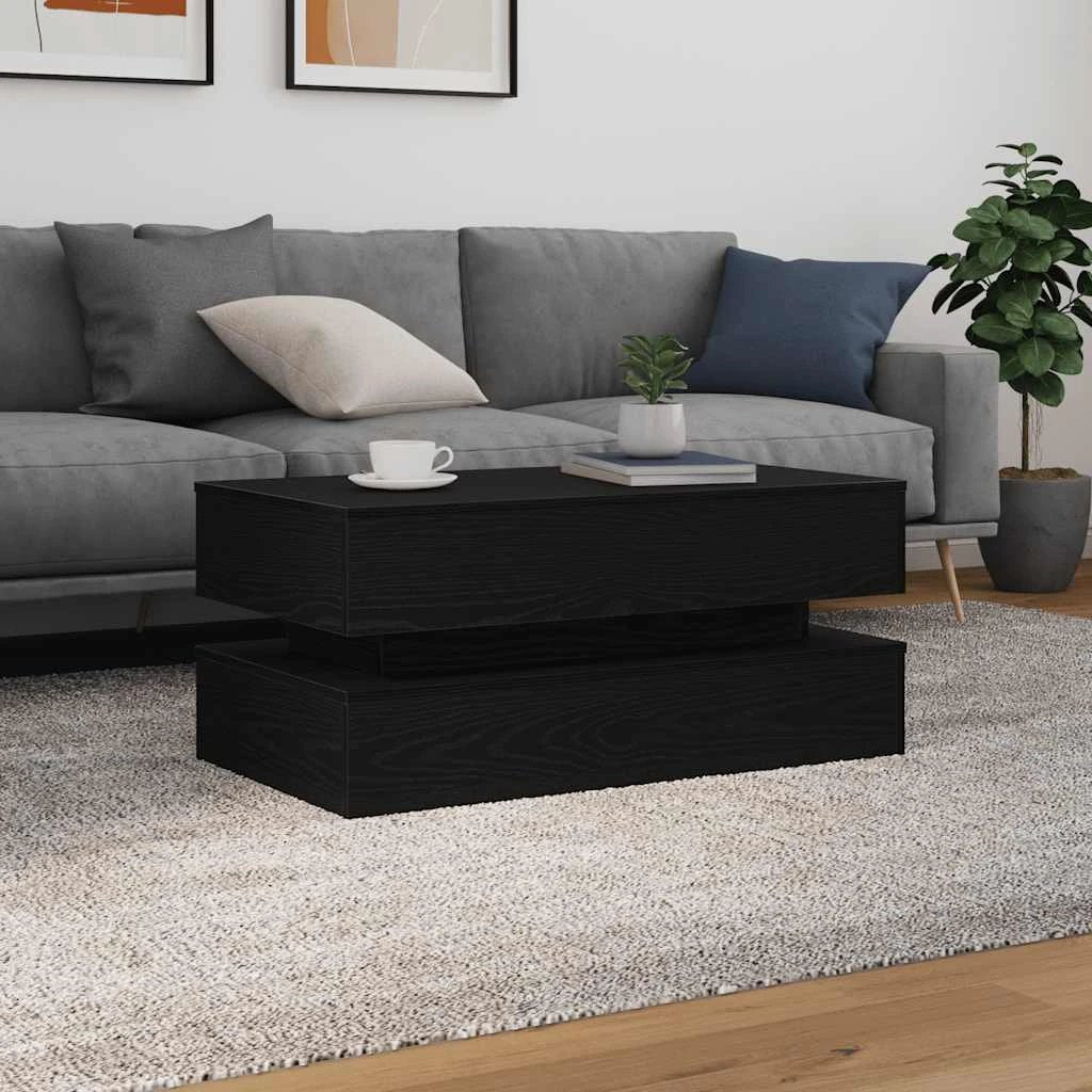 vidaXL VidaXL Coffee Table 90x50x40 Cm LED Lights For Modern Living Rooms And Home Offices - Coffee Table