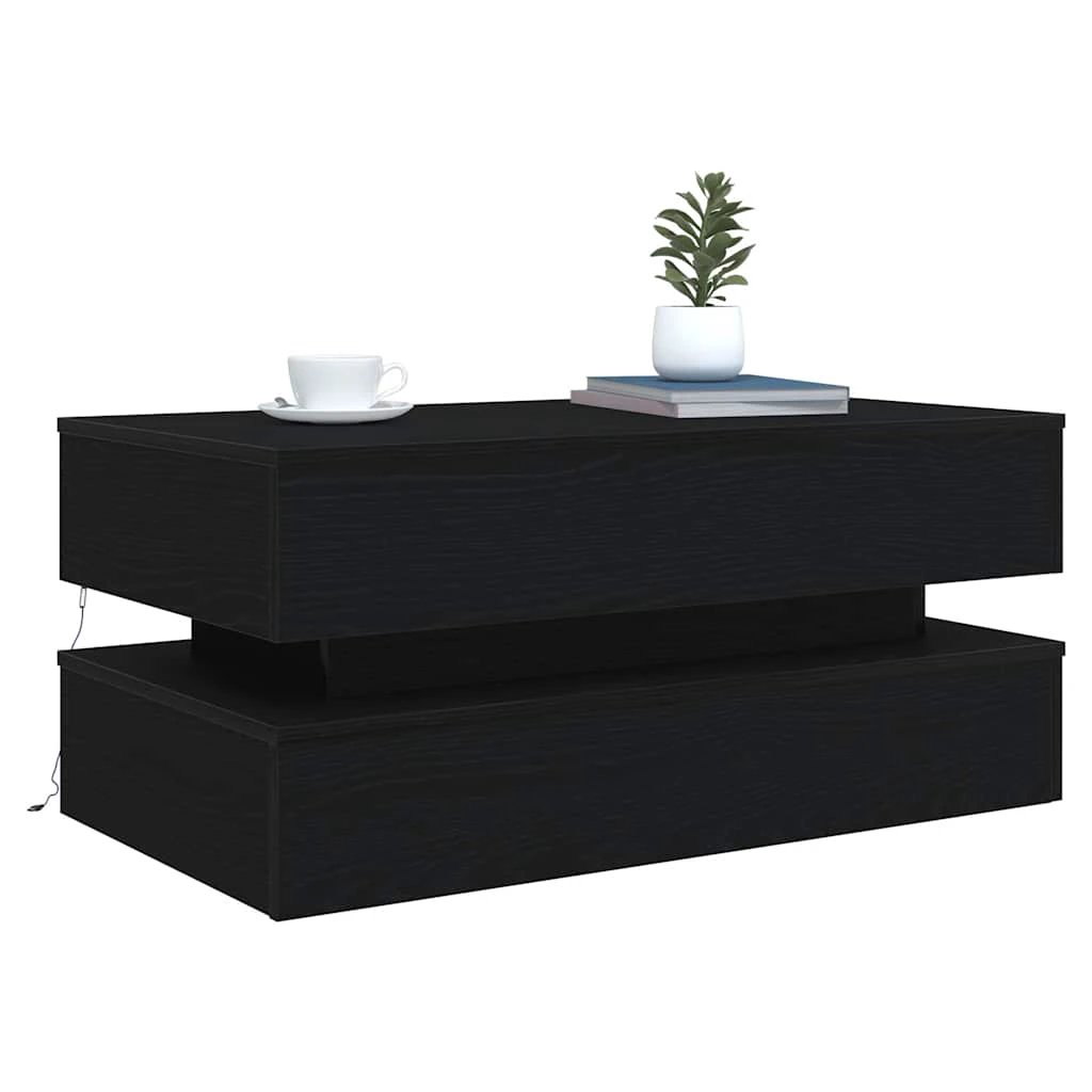 vidaXL VidaXL Coffee Table 90x50x40 Cm LED Lights For Modern Living Rooms And Home Offices - Coffee Table