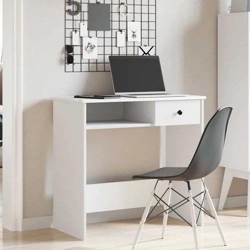 vidaXL Desk White 80x40x75 cm Engineered Wood by vidaXL