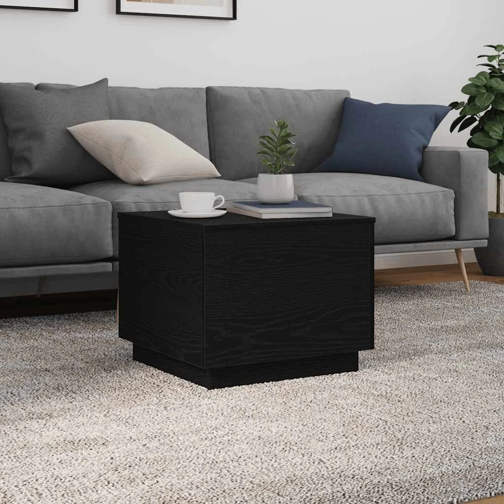 vidaXL Coffee Table 50x50x40 cm LED Lights for Modern Living Room Decor Ambience by vidaXL