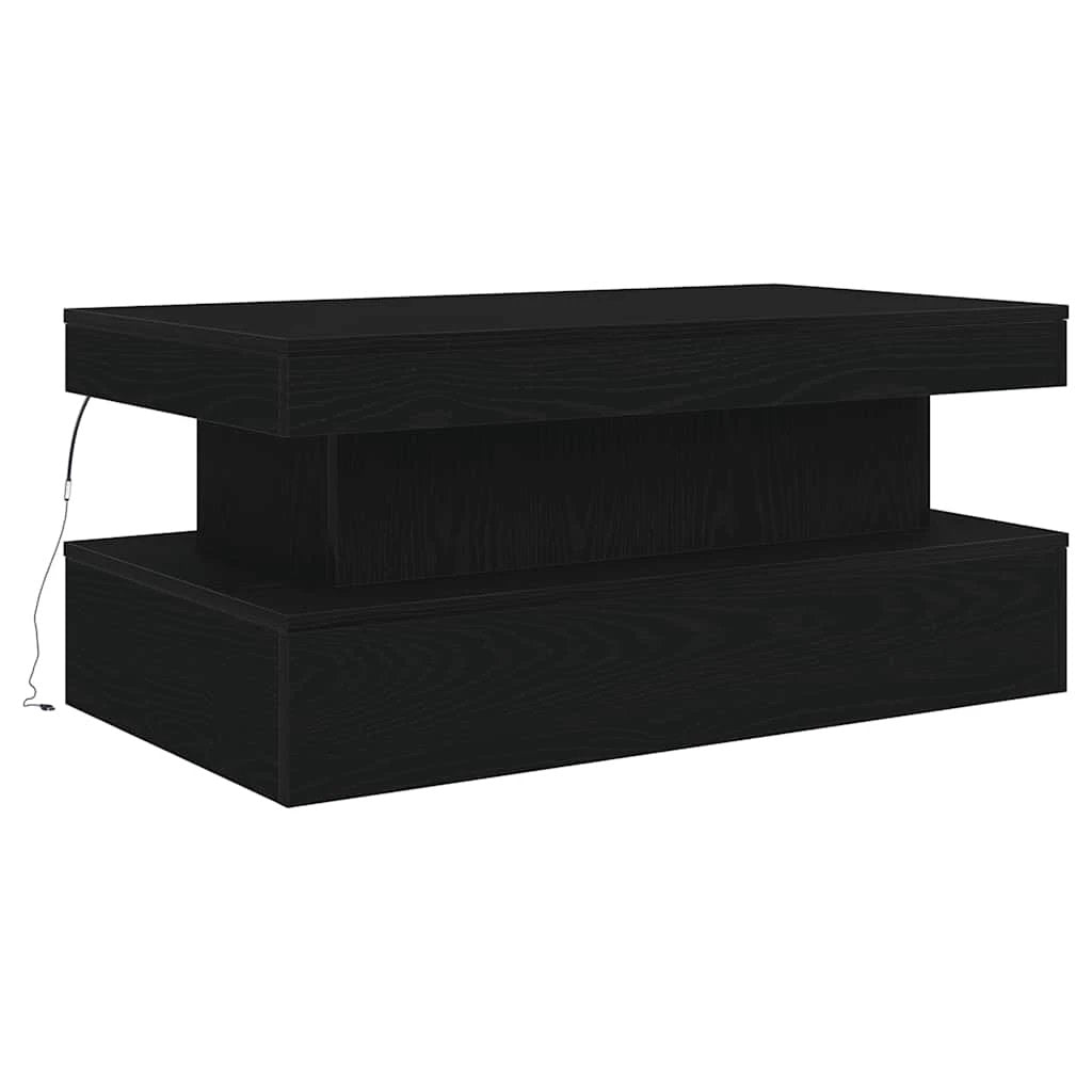 VidaXL Coffee Table 90x50x40 cm With LED Lights For Modern Living Room Decor Premium by vidaXL