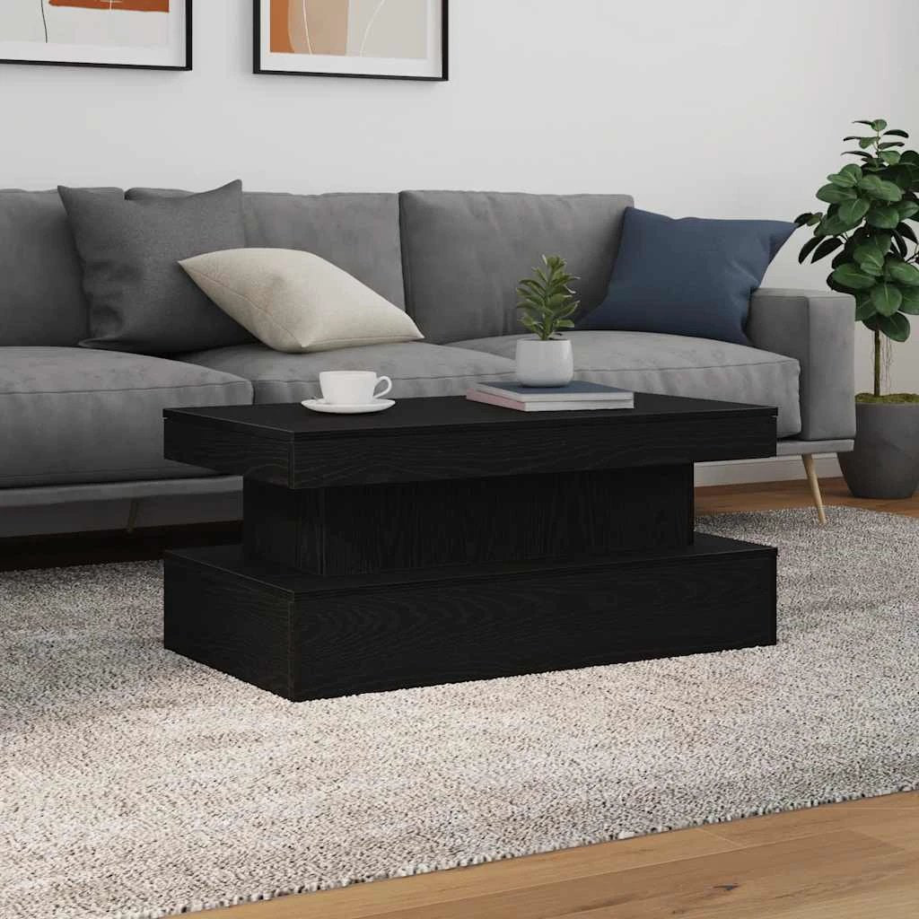 VidaXL Coffee Table 90x50x40 cm With LED Lights For Modern Living Room Decor Premium by vidaXL