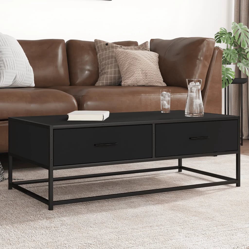 VidaXL Coffee Table 100x50x35 Cm Engineered Wood And Metal by vidaXL