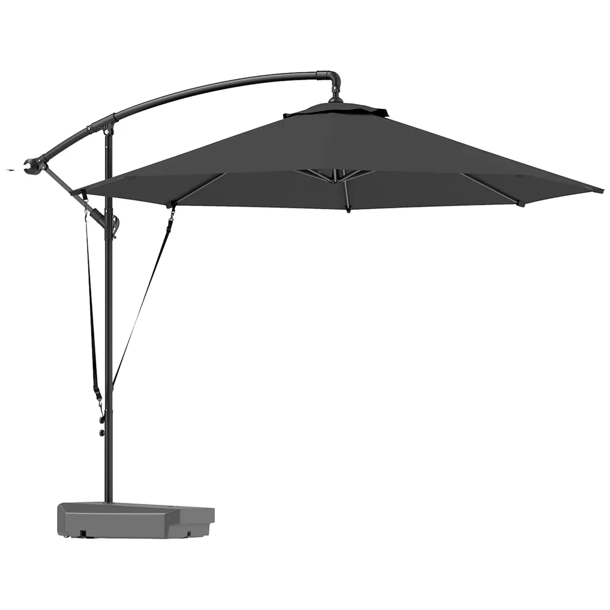 Outsunny Outsunny Garden Cantilever Parasol with Cover Weighted Base Wind Strap - Parasol