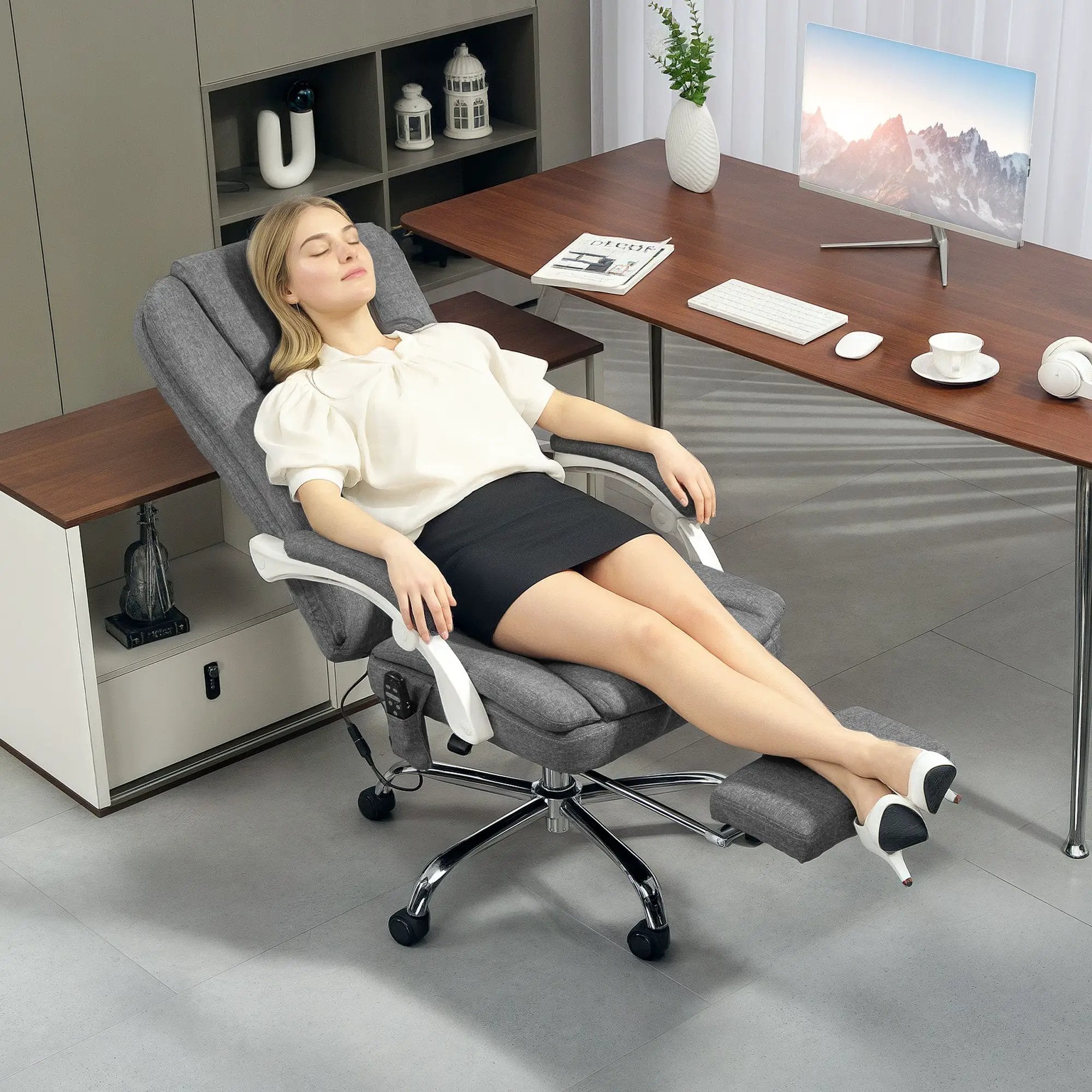 HOMCOM Comfort Massage Chair with Heat Function - Ultimate Relaxation - Office Chair