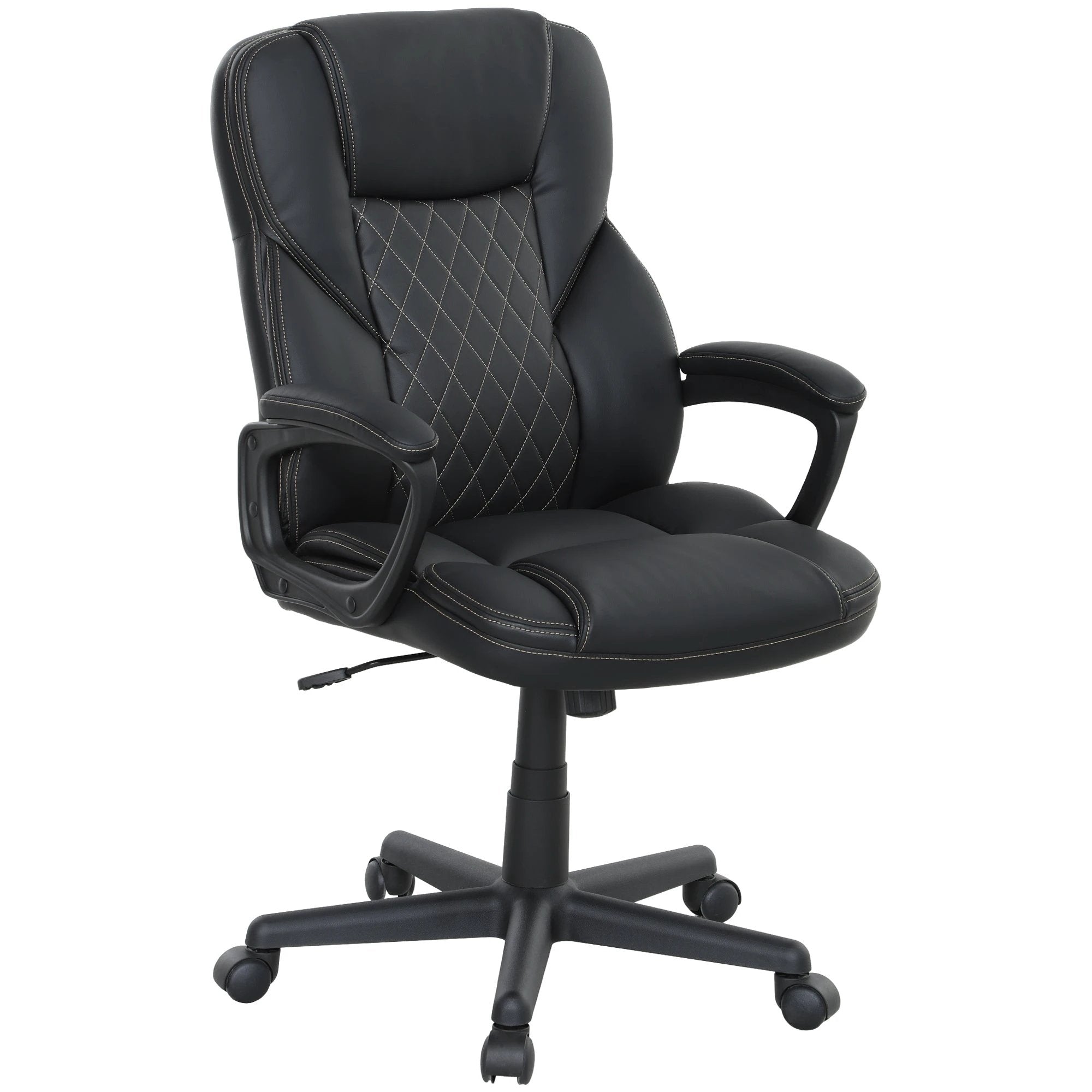 HOMCOM Executive Chair 45 to 55 Cm Seat Height Arm Height Adjustable For Home Office - Office Chair