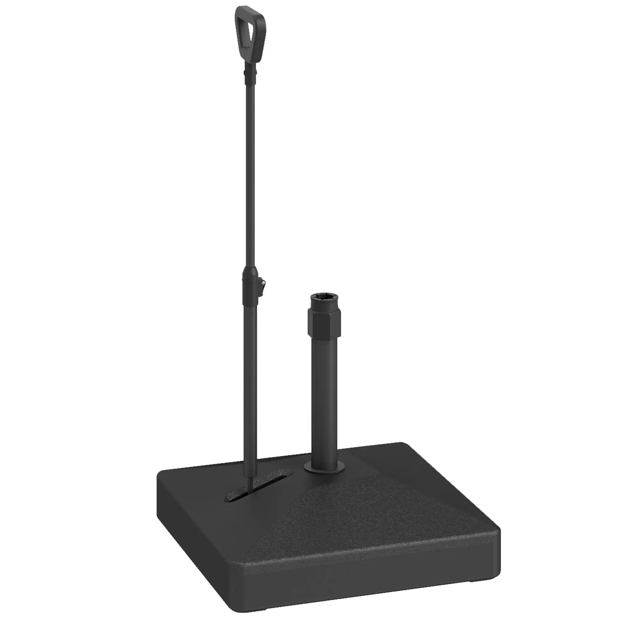 Outsunny Outsunny Garden Parasol Base Parasol Stand, Sand/Water Filled, Black - Parasol