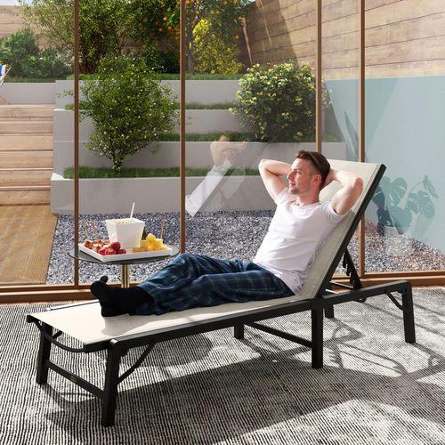 Durable Folding Recliner Chair with Adjustable Recline for Outdoor Relaxation by Outsunny