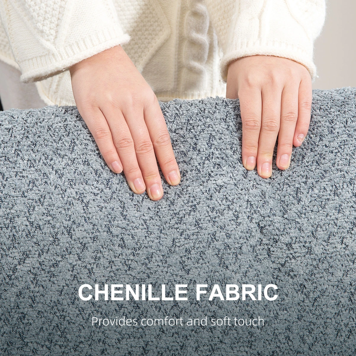 HOMCOM Chenille Loveseat 138 cm S Springs For Small Rooms - Sofa