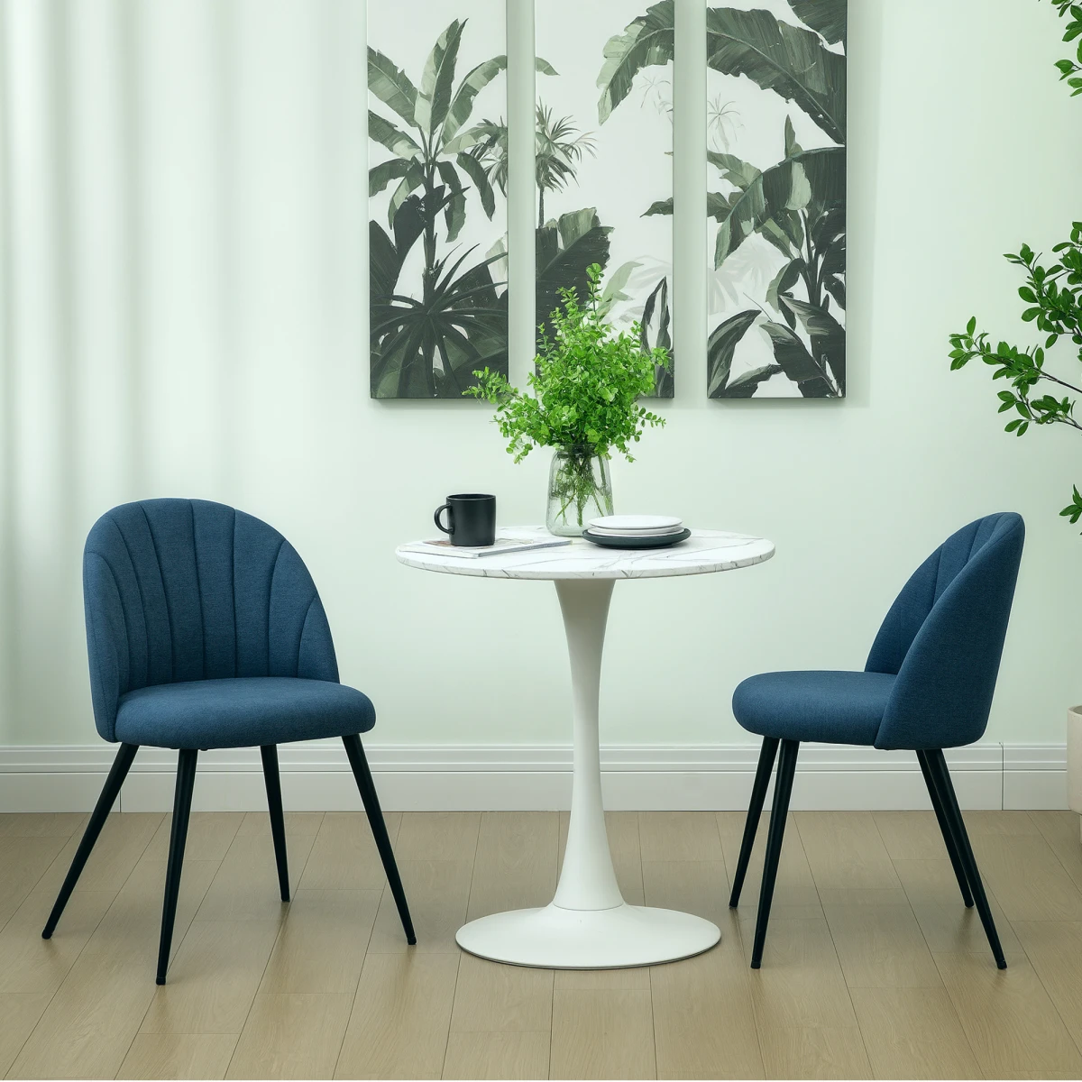HOMCOM Luxurious Velvet Dining Chairs Set - Comfort & Style for Home Décor -