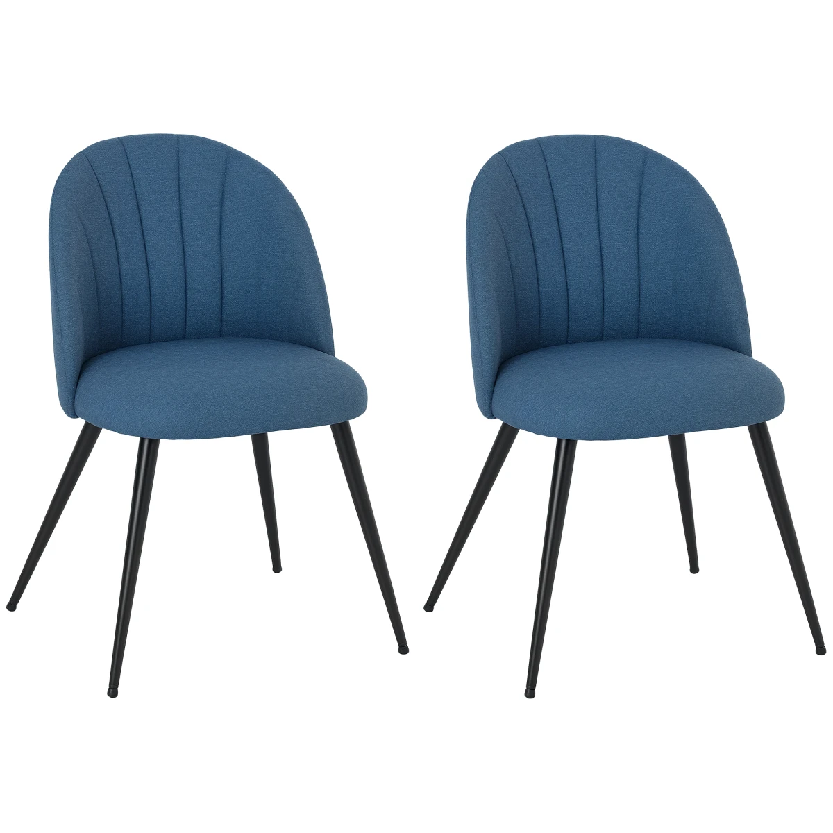 HOMCOM Luxurious Velvet Dining Chairs Set - Comfort & Style for Home Décor -
