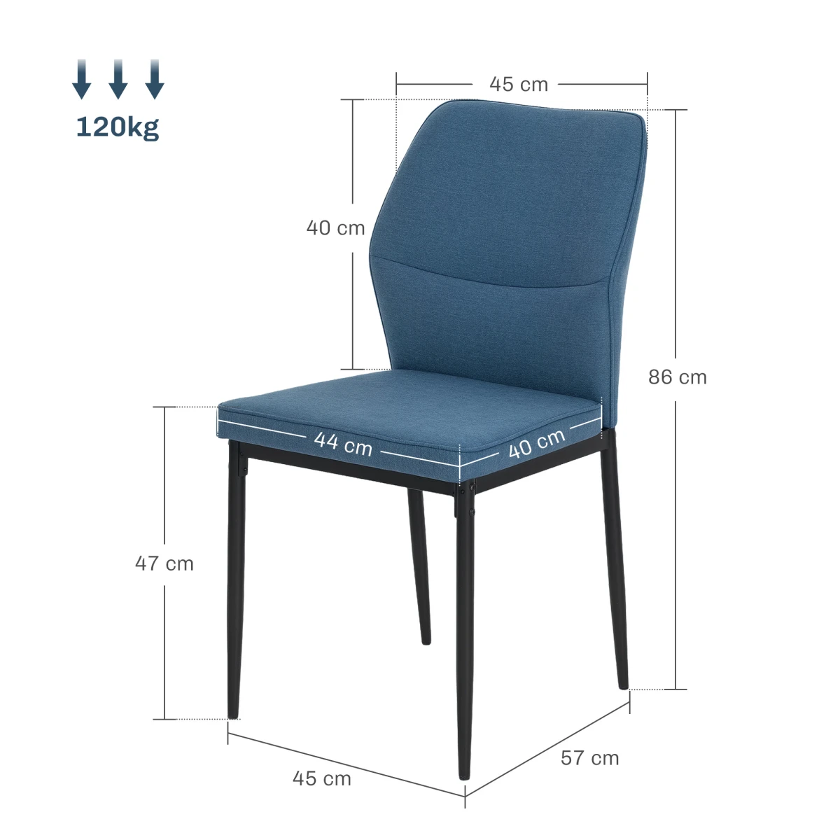 Stylish Velvet Dining Chairs - Ergonomic Support & Space-Saving Design by HOMCOM
