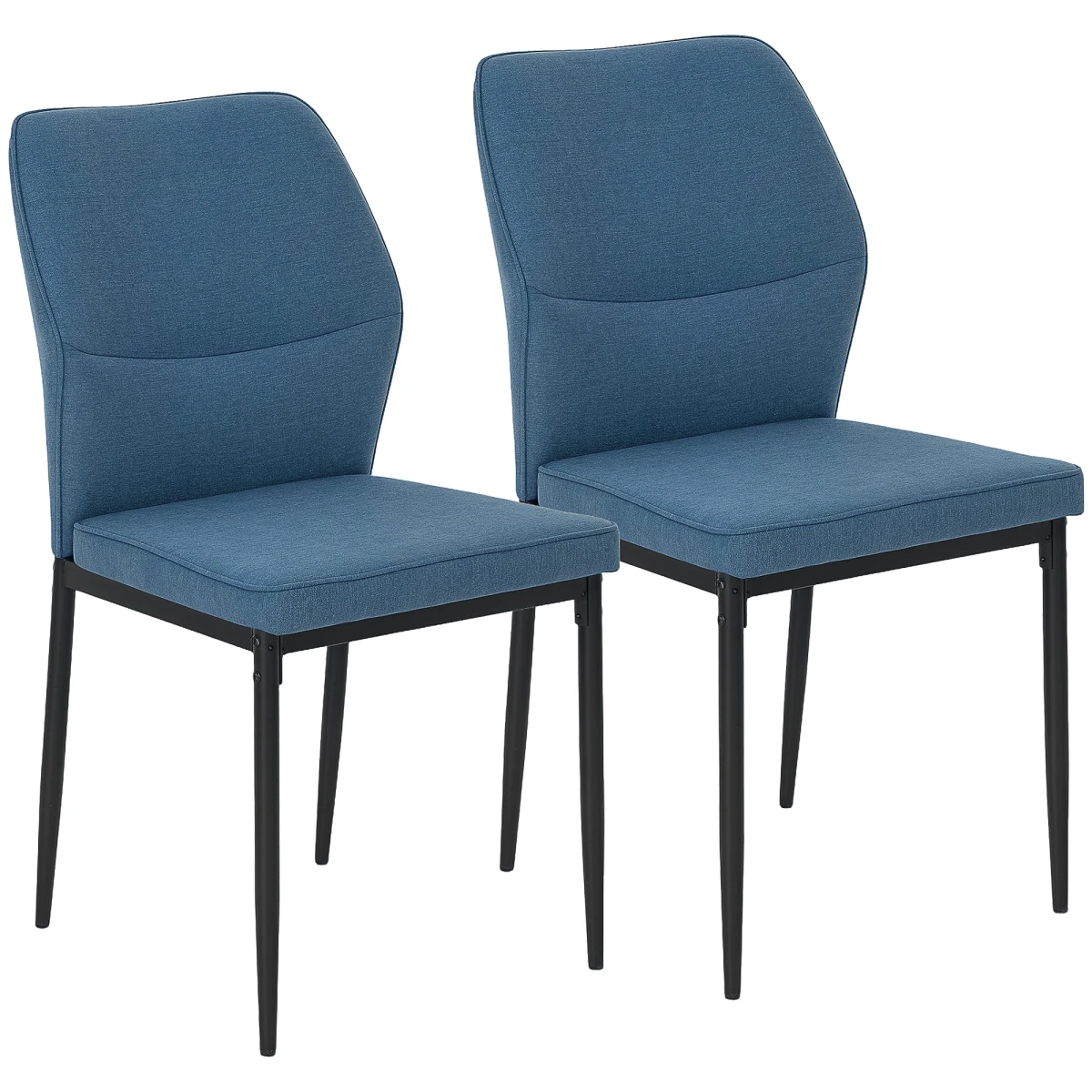 Stylish Velvet Dining Chairs - Ergonomic Support & Space-Saving Design by HOMCOM