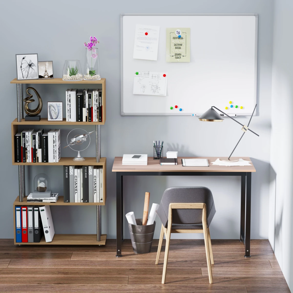 HOMCOM Computer Desk With Metal Frame Home Office by HOMCOM
