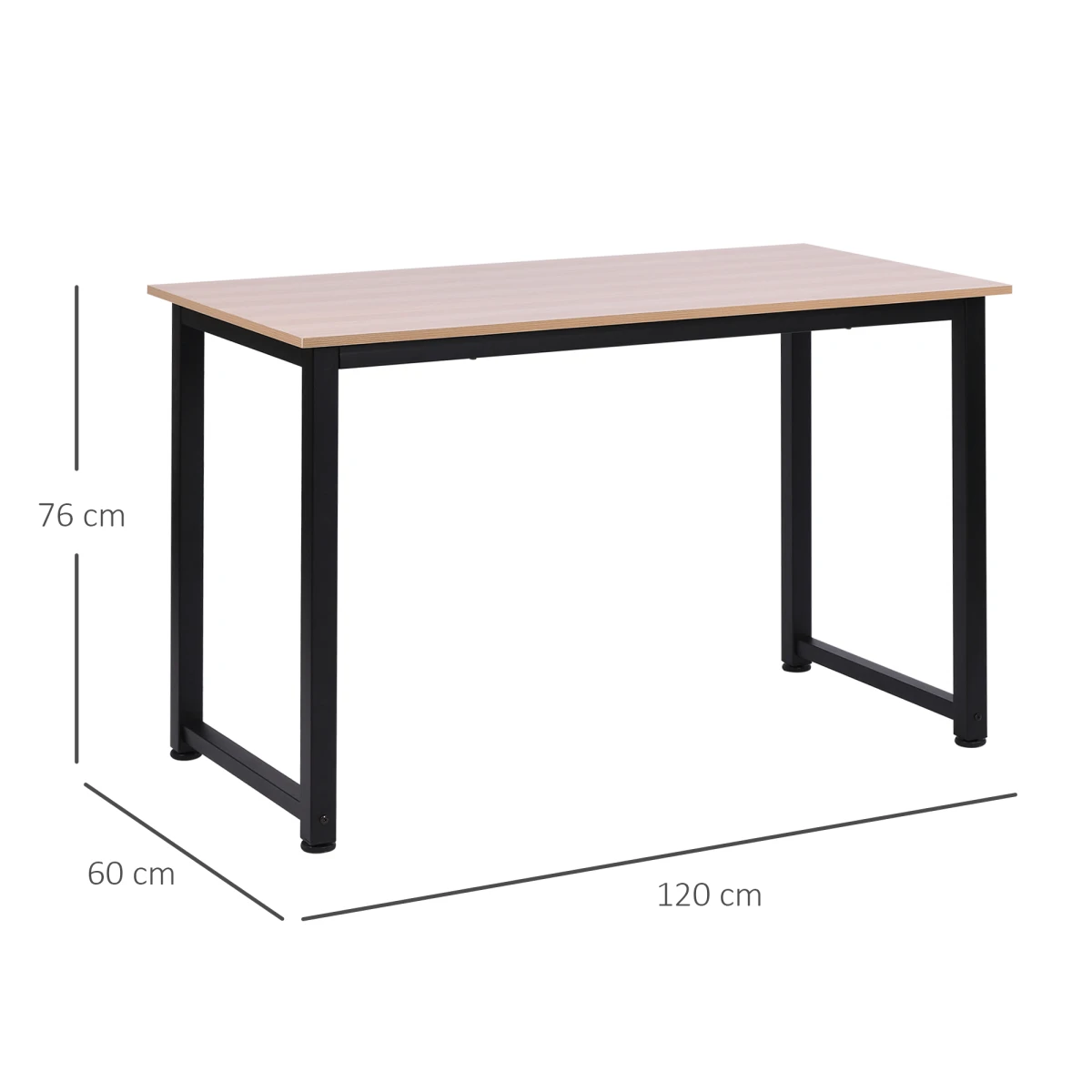HOMCOM Computer Desk With Metal Frame Home Office by HOMCOM
