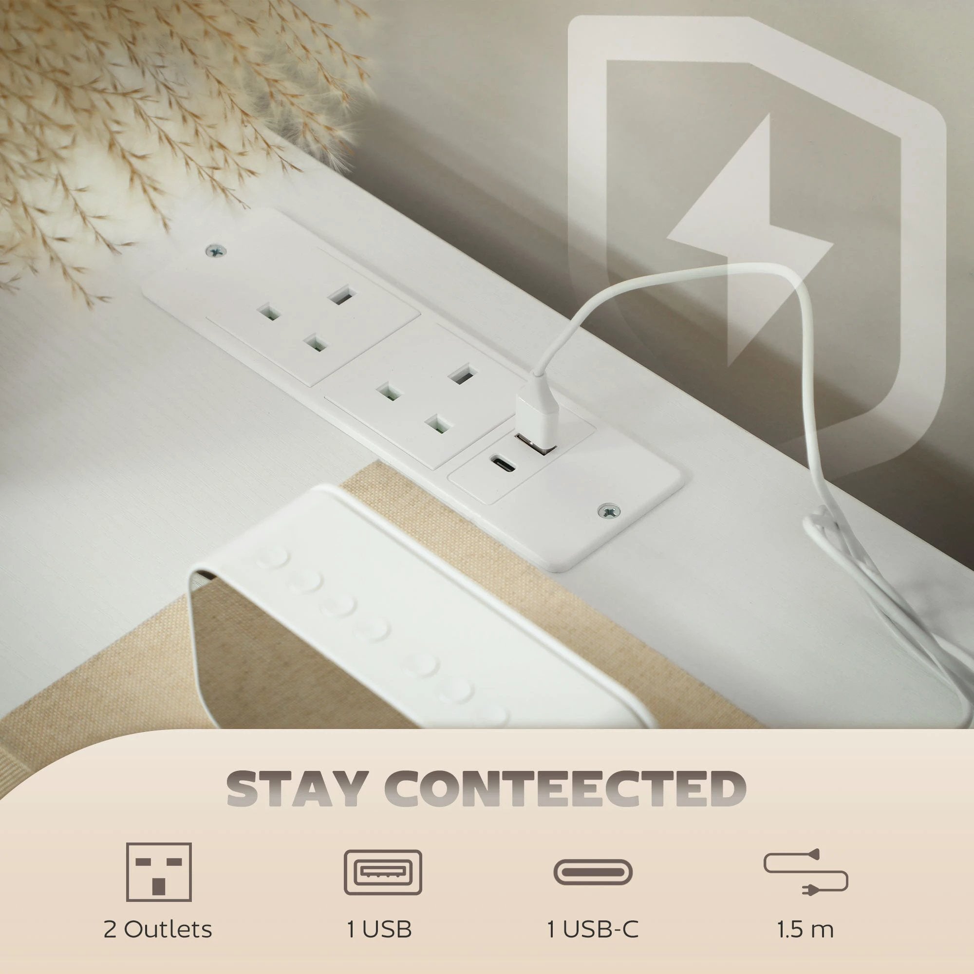 HOMCOM Dresser 8-Drawer USB Ports Home by HOMCOM