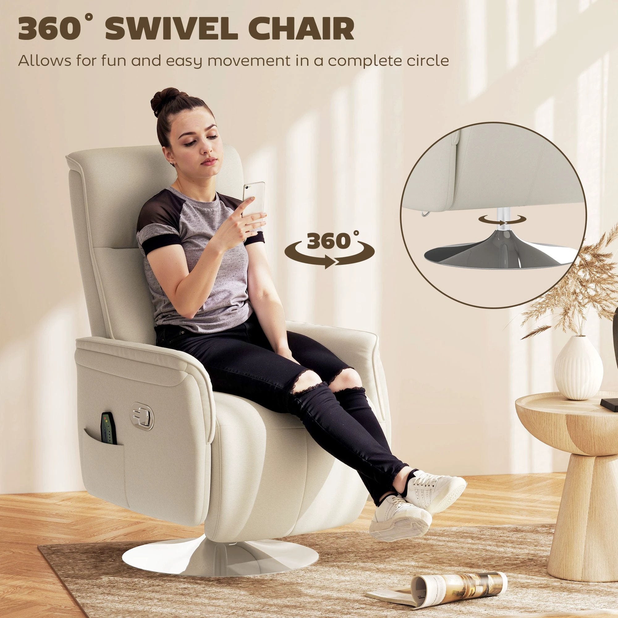 HOMCOM HOMCOM Massage Recliner 135 Degree Recline 10 Point Home Use - Recliner