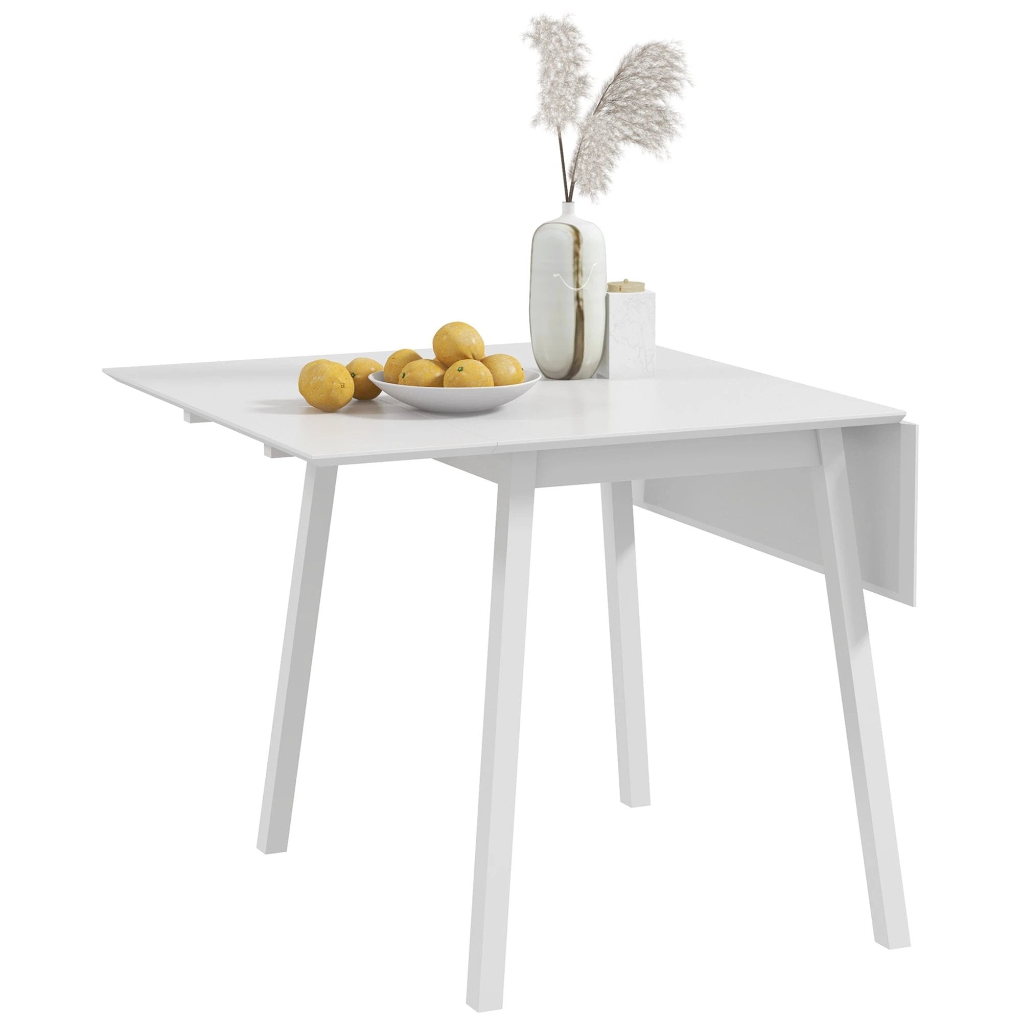 Premium Drop Leaf Extendable Dining Table 2 To 4 Seater Home by HOMCOM
