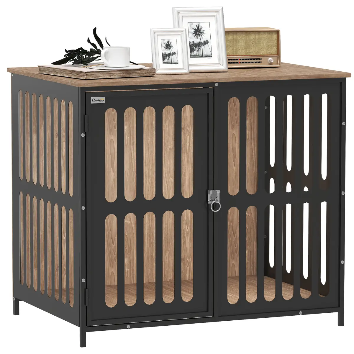 PawHut PawHut Dog Crate Furniture with Anti-Chew Resistant Mesh for Medium Dogs - Dog Crate