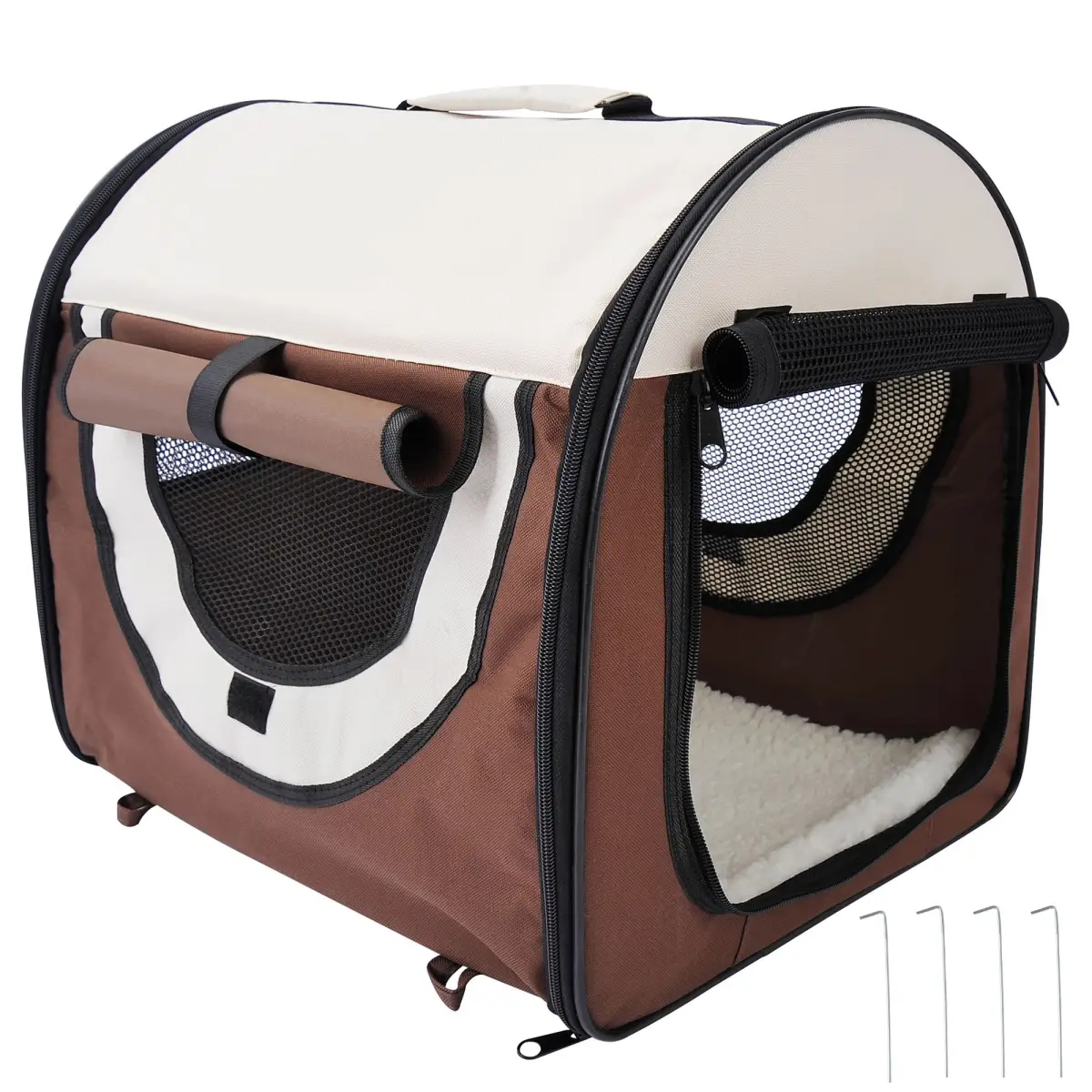 PawHut PawHut Folding Fabric Soft Pet Crate Dog Cat Travel Carrier Cage - Pet Carrier