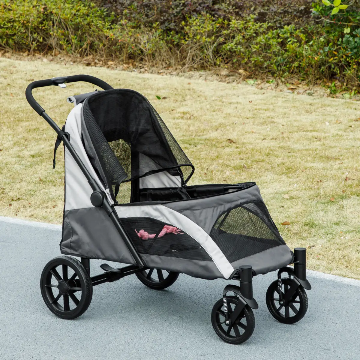 PawHut PawHut Easy Folding Pet Stroller for Large Dogs - Pet Carrier