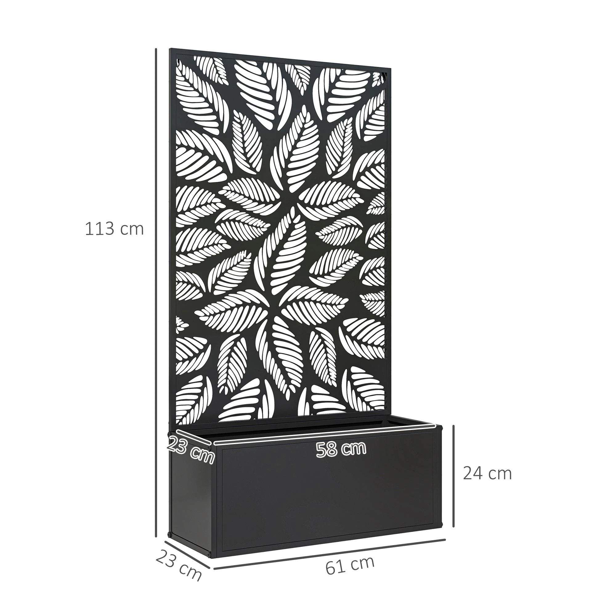 Outsunny Raised Garden Bed 23x58cm With Trellis For Outdoors by Outsunny