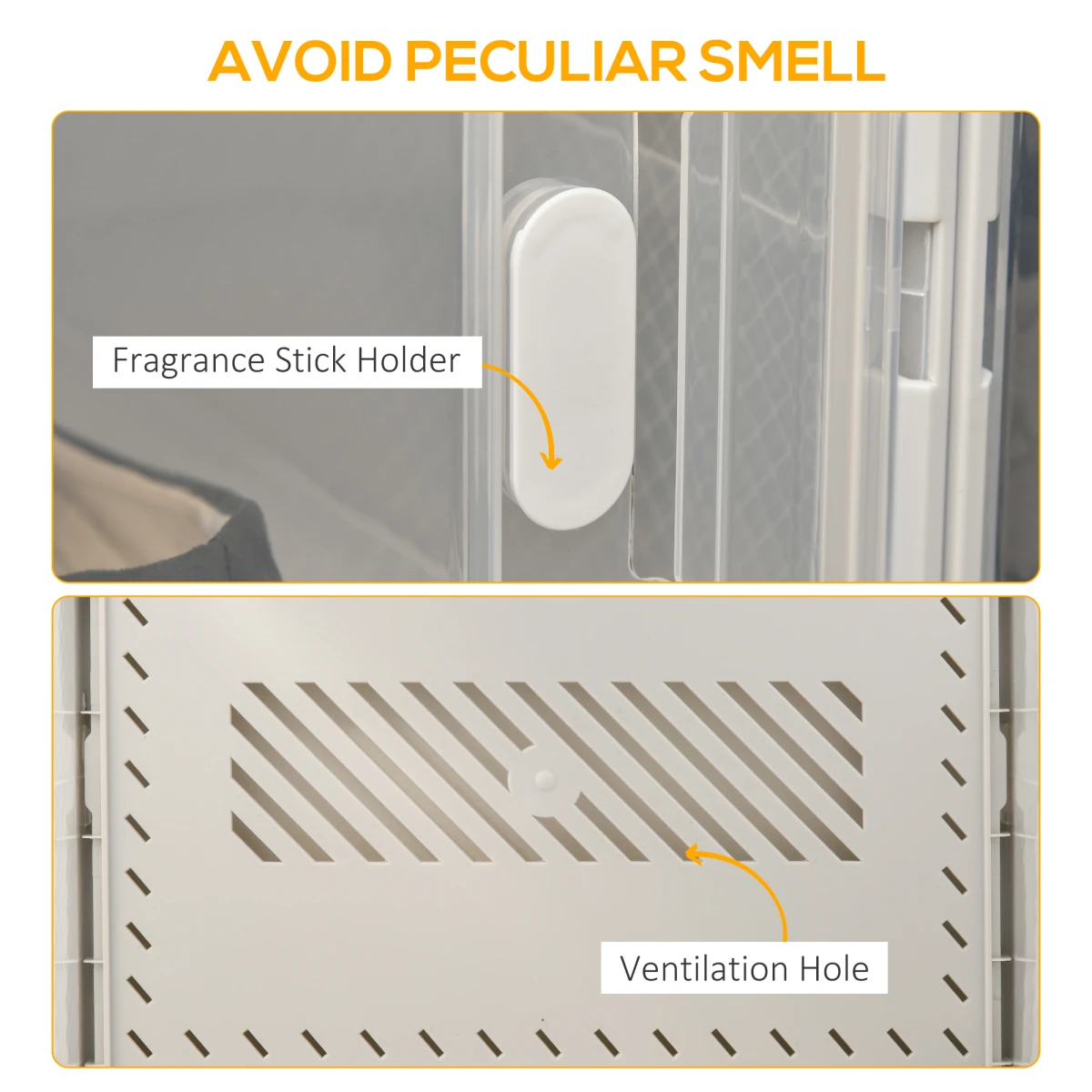 HOMCOM 8-Box Clear Shoe Storage For Home by HOMCOM