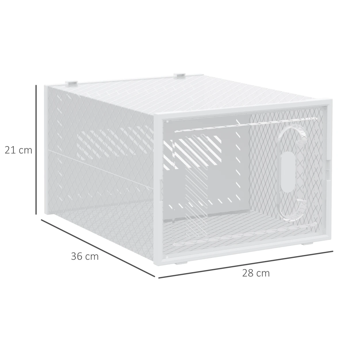 HOMCOM 8-Box Clear Shoe Storage For Home by HOMCOM