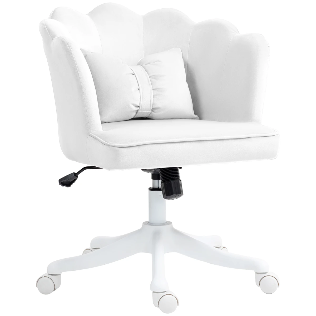HOMCOM HOMCOM Velvet Armless Desk Chair 54 cm Wide Seat With Tilt Function For Home Office - Office Chair