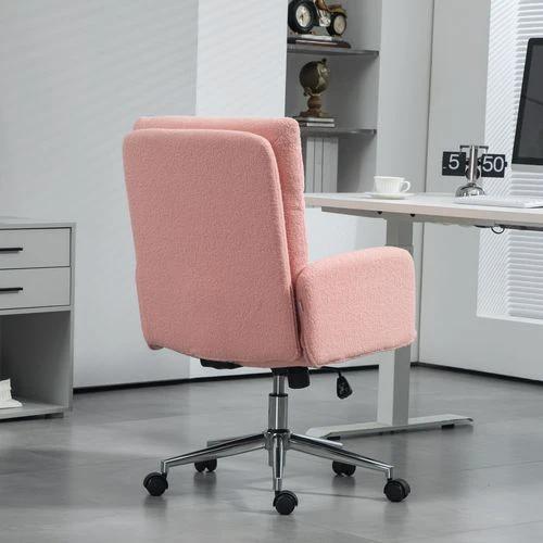 HOMCOM Height Adjustable Upholstered Desk Chair with Soft Padding and 360 Degree Swivel for Office Use by HOMCOM