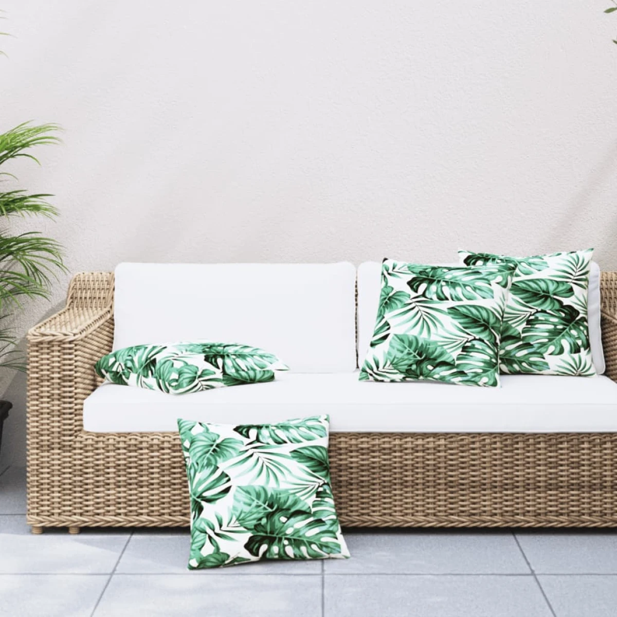 VidaXL Sofa Cushions 40x40 cm Beige Polyester Outdoor 4 Pcs by vidaXL