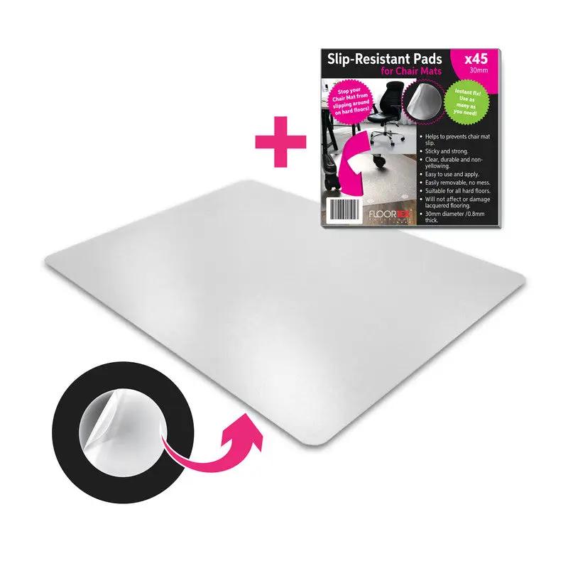 Floortex Cleartex Unomat Anti-Slip Rectangular Polycarbonate Chair Mat - Rug