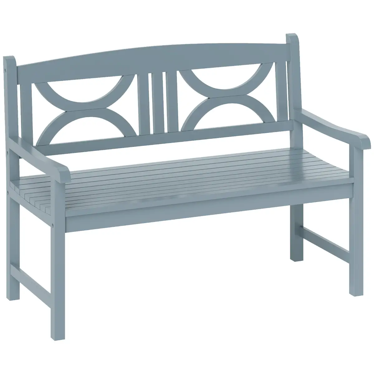 Outsunny Outsunny 2-Seater Wooden Garden Bench Outdoor Patio Loveseat - Garden Chairs
