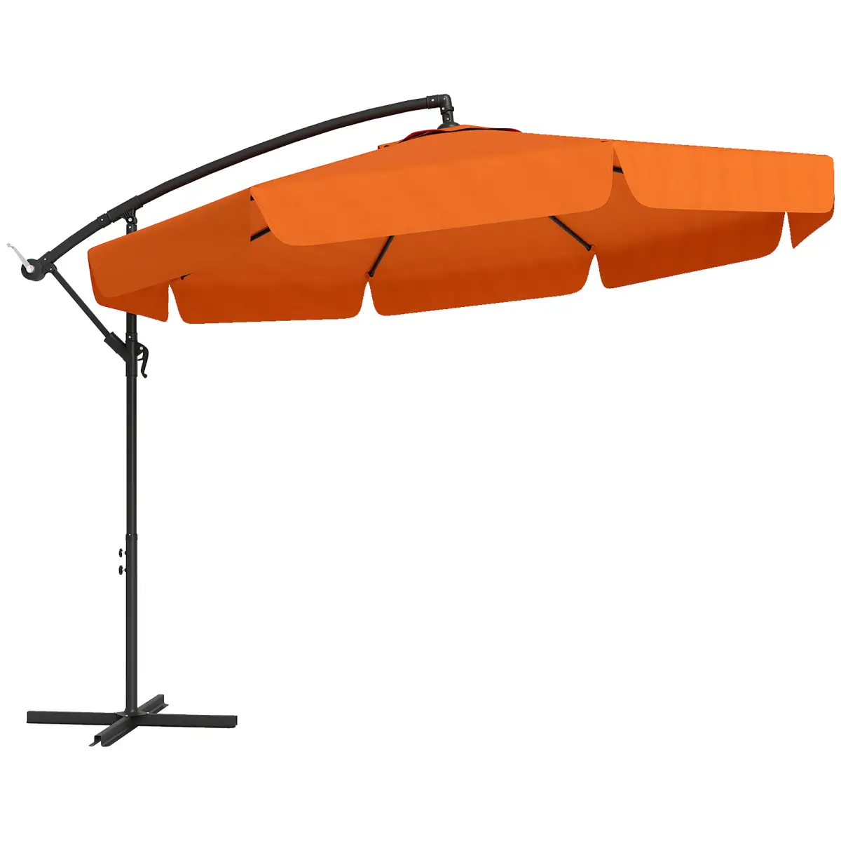 Outsunny Outsunny 2.7m Garden Cantilever Banana Parasol Sun Shade w/ Crank - Parasol