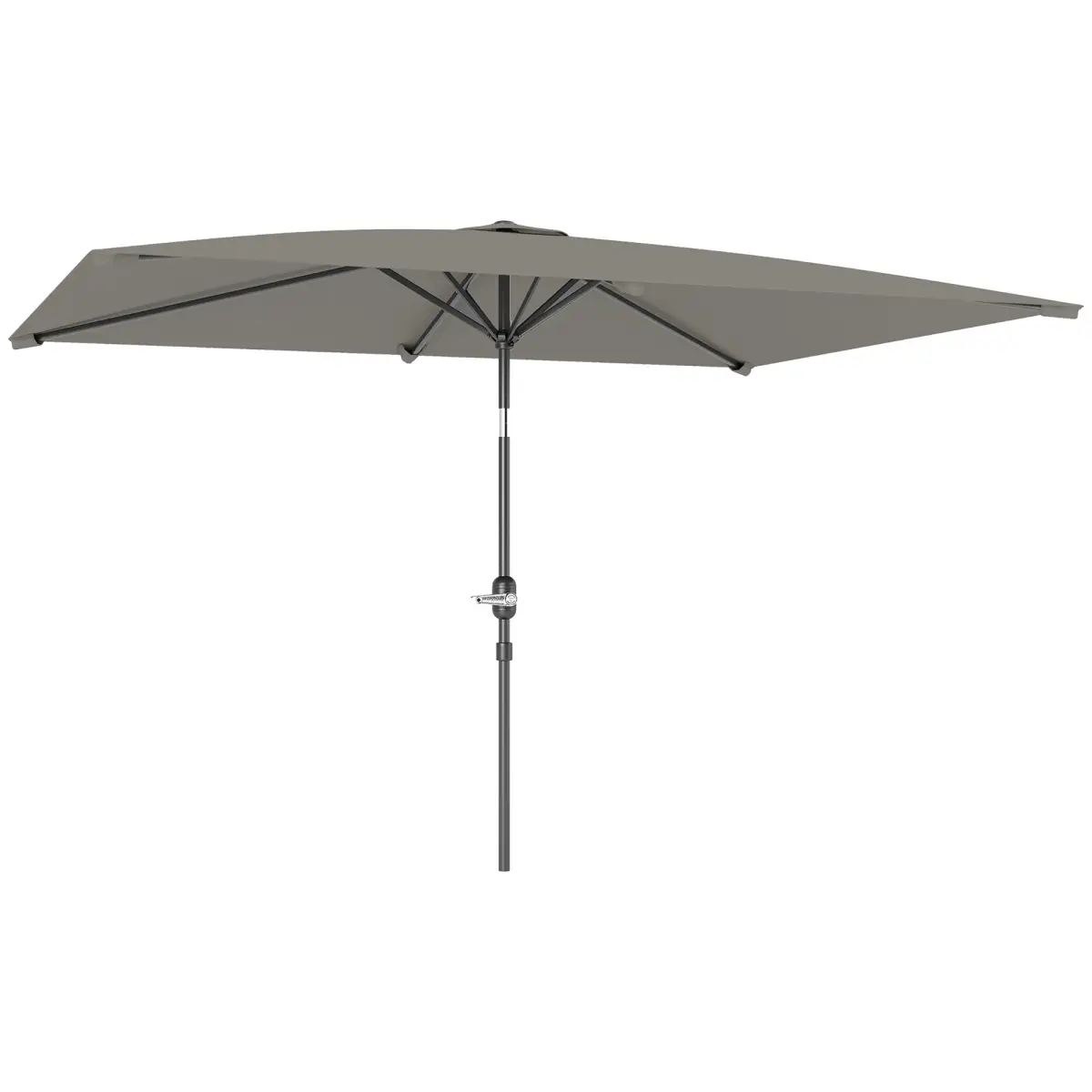 Outsunny Outsunny 3x2m Garden Parasol Canopy Tilt Crank 6 Ribs Sun Shade - Parasol