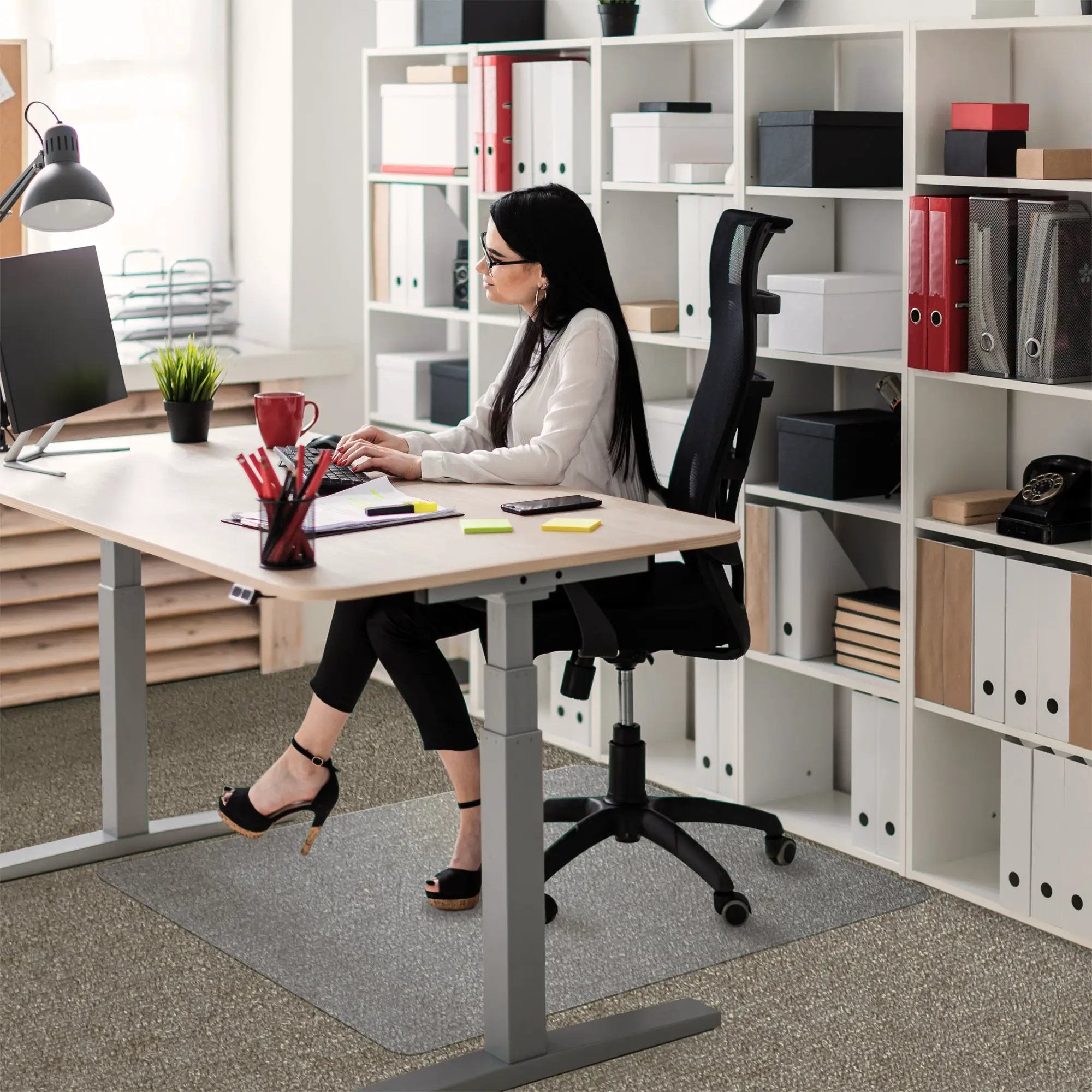 Ecotex Pallet:Floortex® Ecotex® BioPlus Eco Friendly Carbon Neutral Polycarbonate Chair Mat for Carpet - Office Mats