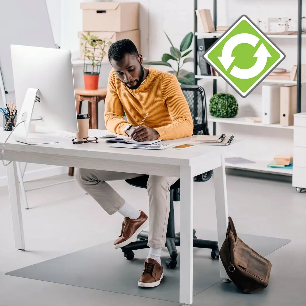 Cleartex Pallet:Cleartex® Enhanced Polymer Rectangular Chair Mat for Hard Floors - Office Mats